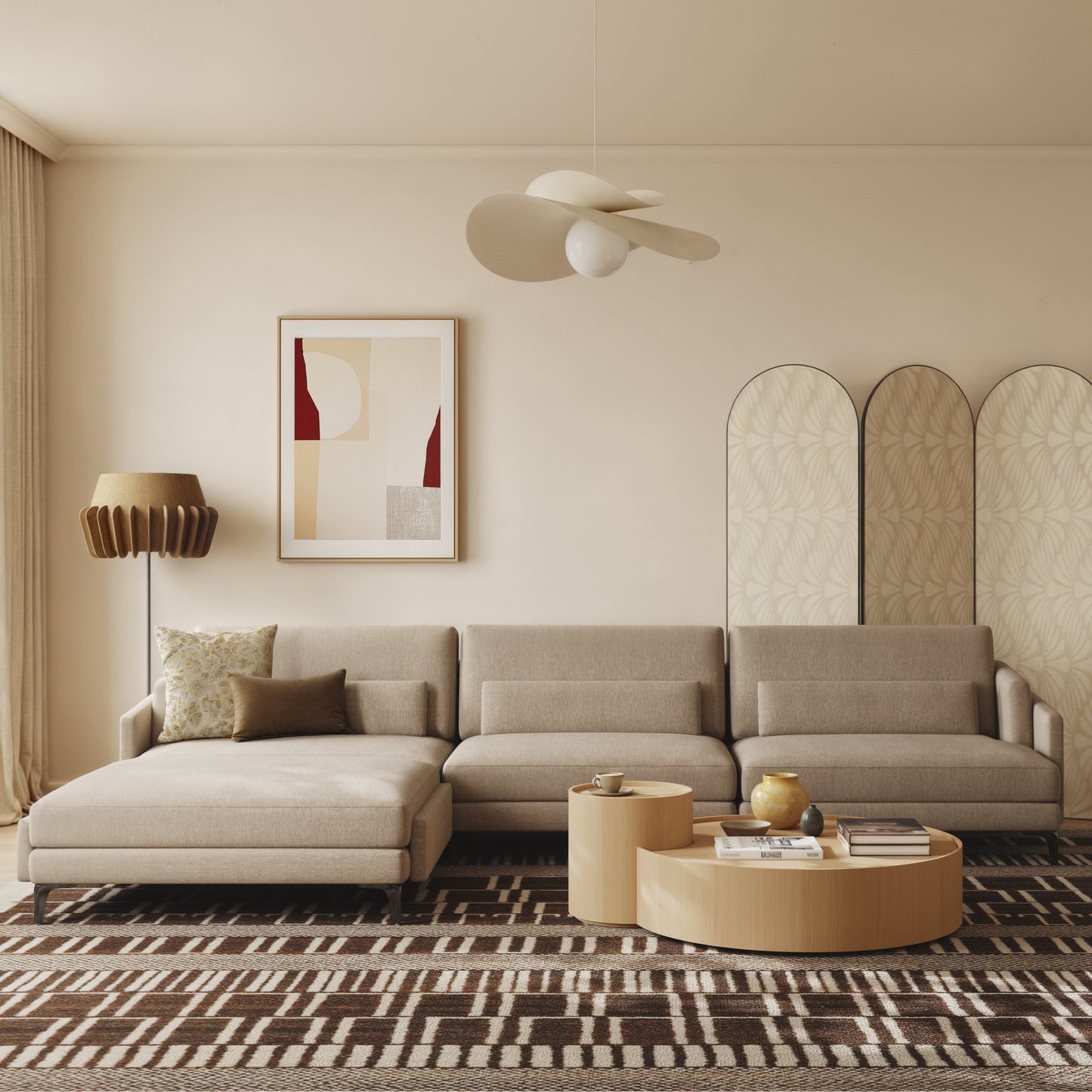 Canapé d'angle sectionnel quatre pièces Duetto